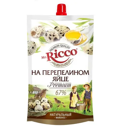 Mr.ricco, Mr.ricco mayonnaise 220 gr., on quail egg 67%, pcs ...