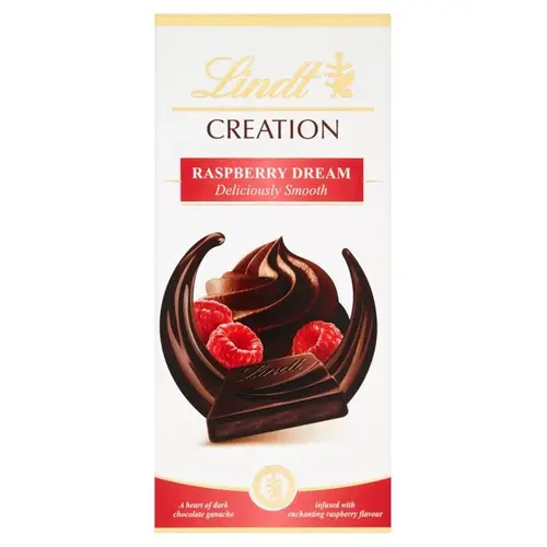 Lindt Creation Raspberry Dream raspberry flavor filled with bitter ...
