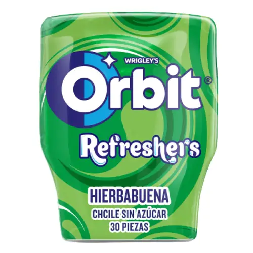 Orbit Refreshers Spearmint mint and menthol sugar-free chewing gum with ...