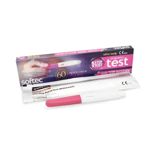 Softec One Step Pregnancy Test Midstream – Easy Hold-in-Stream hCG Urine Test for Clear Early Results in Minutes, No Cup Needed, Private, Fast & Convenient Home Pregnancy Test
